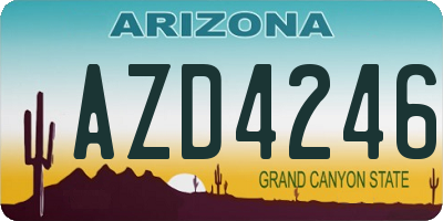 AZ license plate AZD4246