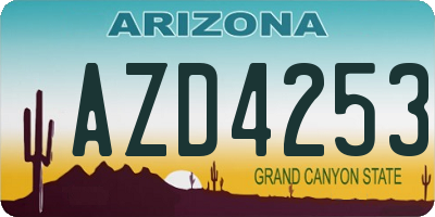 AZ license plate AZD4253