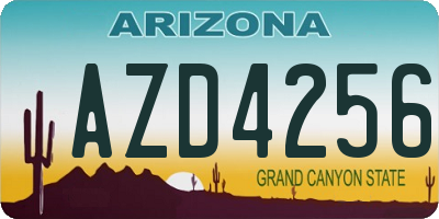 AZ license plate AZD4256