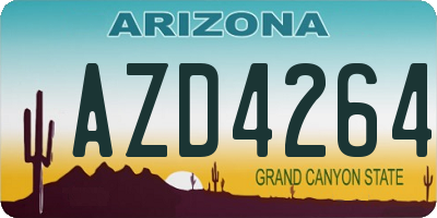 AZ license plate AZD4264