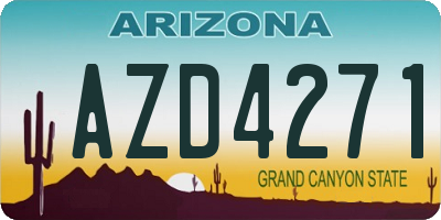 AZ license plate AZD4271