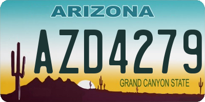 AZ license plate AZD4279
