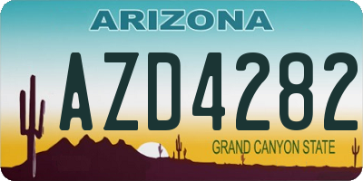 AZ license plate AZD4282