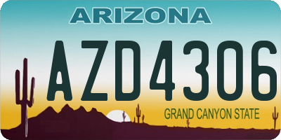 AZ license plate AZD4306