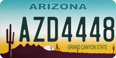 AZ license plate AZD4448