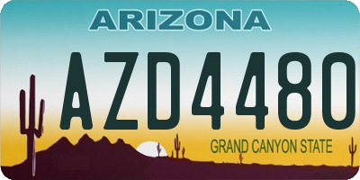 AZ license plate AZD4480
