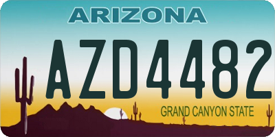 AZ license plate AZD4482