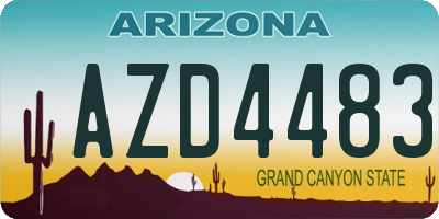 AZ license plate AZD4483