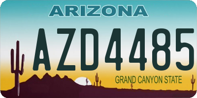 AZ license plate AZD4485