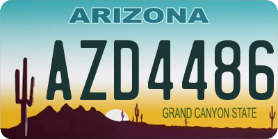 AZ license plate AZD4486