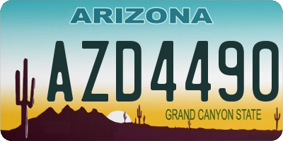 AZ license plate AZD4490