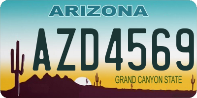 AZ license plate AZD4569