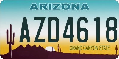 AZ license plate AZD4618