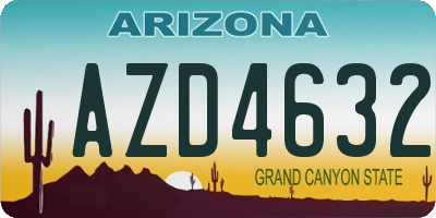 AZ license plate AZD4632