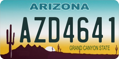 AZ license plate AZD4641