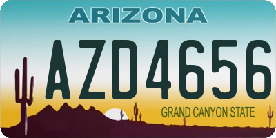 AZ license plate AZD4656