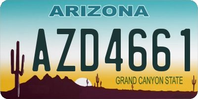 AZ license plate AZD4661