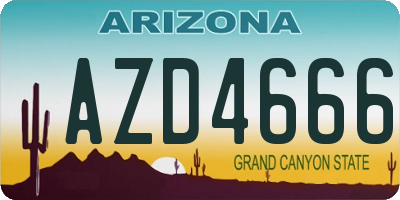 AZ license plate AZD4666