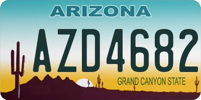 AZ license plate AZD4682
