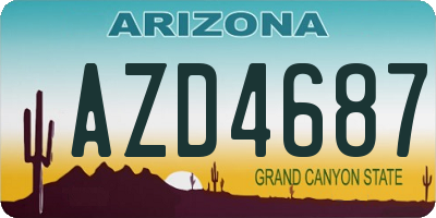 AZ license plate AZD4687