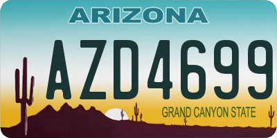 AZ license plate AZD4699