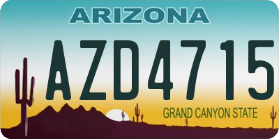 AZ license plate AZD4715