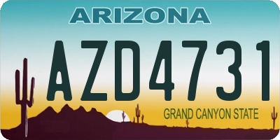 AZ license plate AZD4731