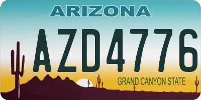 AZ license plate AZD4776