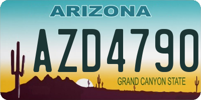 AZ license plate AZD4790