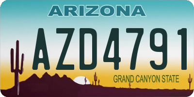 AZ license plate AZD4791
