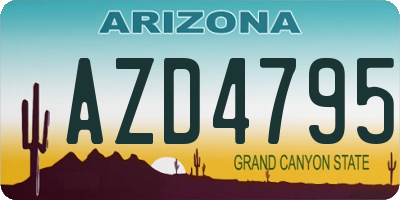 AZ license plate AZD4795