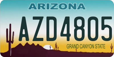 AZ license plate AZD4805