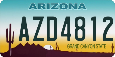 AZ license plate AZD4812