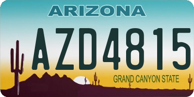 AZ license plate AZD4815