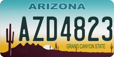 AZ license plate AZD4823