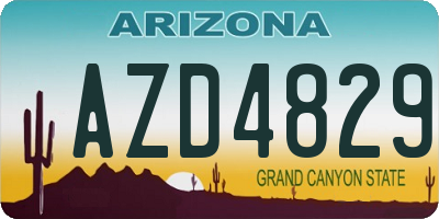 AZ license plate AZD4829