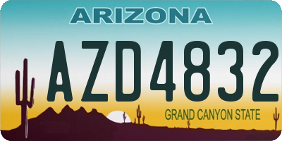 AZ license plate AZD4832
