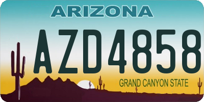 AZ license plate AZD4858