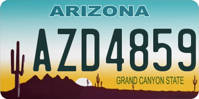 AZ license plate AZD4859