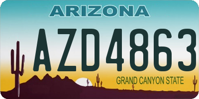 AZ license plate AZD4863