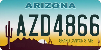 AZ license plate AZD4866