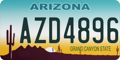 AZ license plate AZD4896