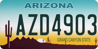 AZ license plate AZD4903