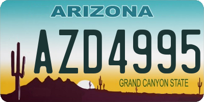 AZ license plate AZD4995
