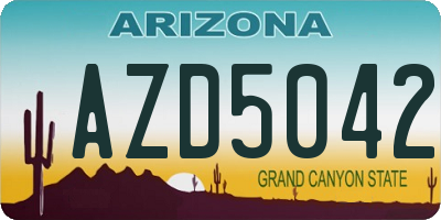 AZ license plate AZD5042