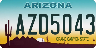 AZ license plate AZD5043