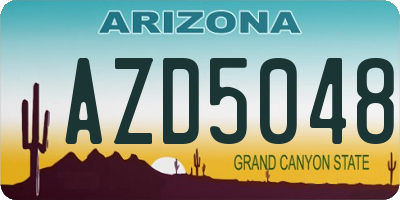 AZ license plate AZD5048