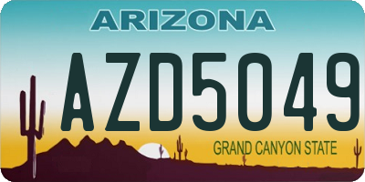 AZ license plate AZD5049
