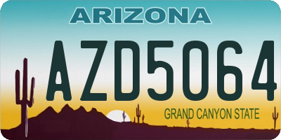 AZ license plate AZD5064