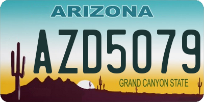 AZ license plate AZD5079